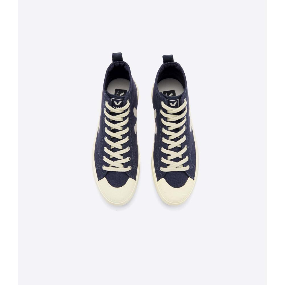 Men's Veja NOVA HT CANVAS High Tops Blue | ZA 104DFM